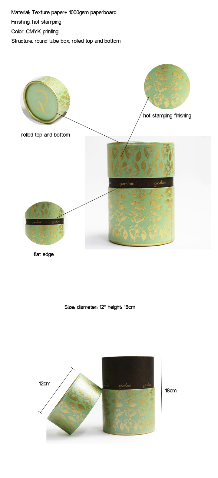 Дизайн кофейных зерен Роскошная упаковка из крафт-бумаги Луф-чай Коробки с печатью на заказ -  - 19