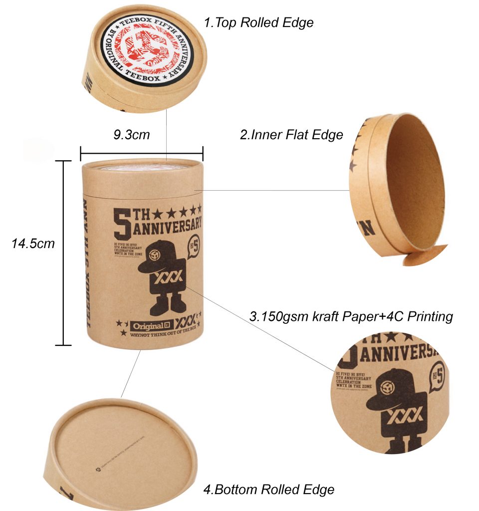 Дизайн кофейных зерен Роскошная упаковка из крафт-бумаги Луф-чай Коробки с печатью на заказ -  - 16