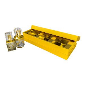 Роскошный набор образцов парфюмерии подарочная упаковка подъемная картонная жесткая коробка с золотой прорезью